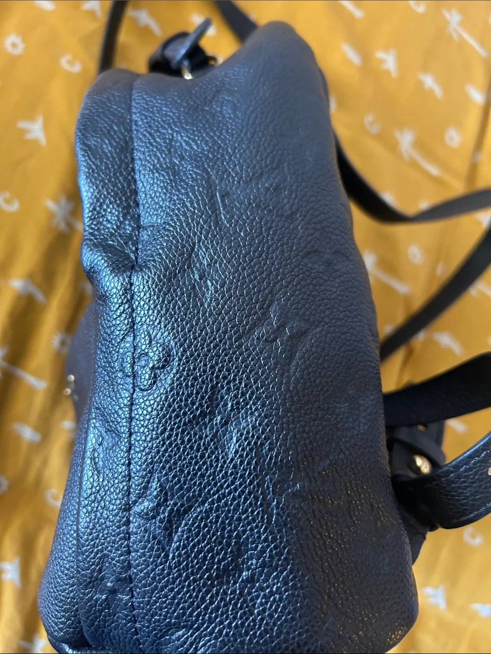 Louis Vuitton Black Monogram Empreinte Mini Backpack with Gold Hardware